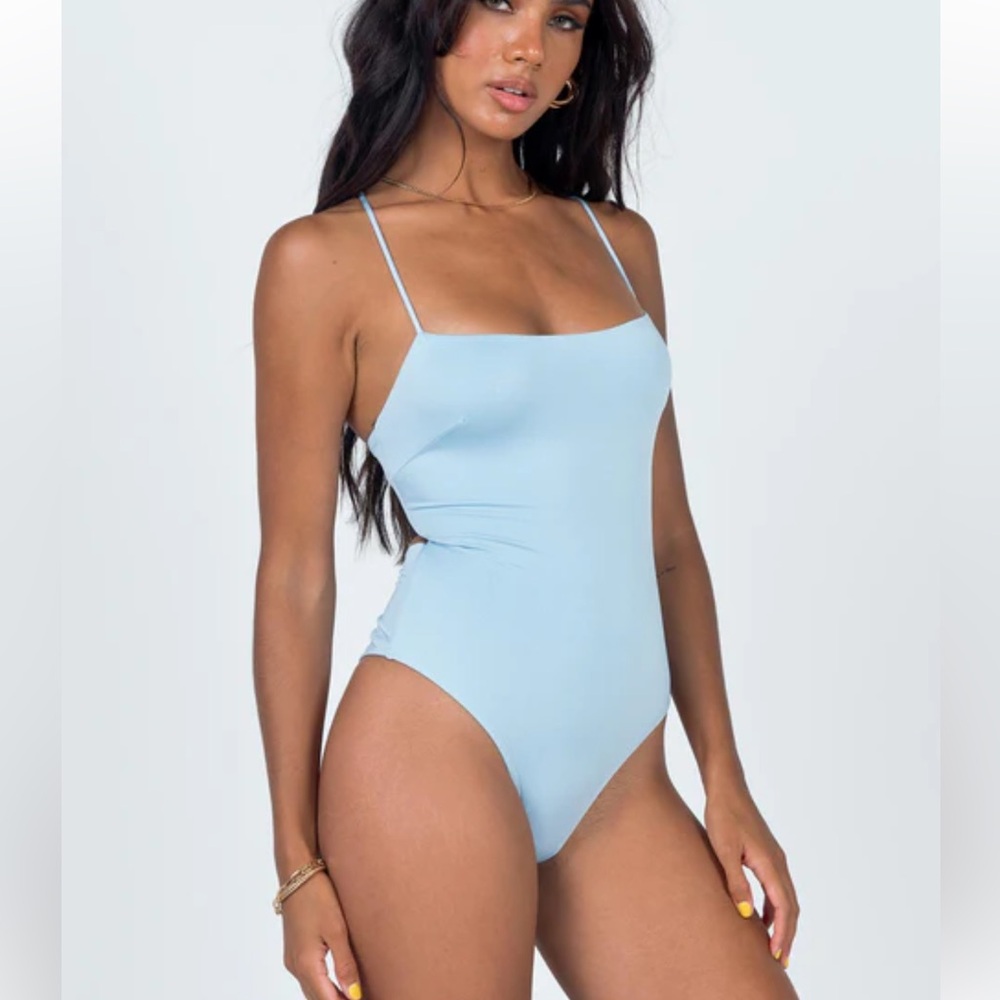PRINCESS POLLY KARIAH LIGHT BLUE BODYSUIT